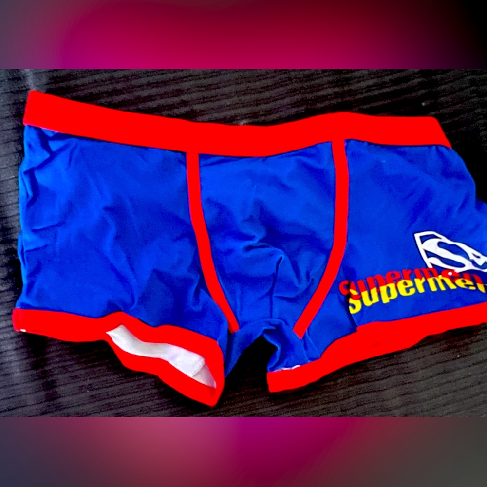 Officially licensed DC Comics Superman boy-cut briefs, never worn, XL.